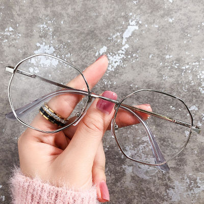 Trendy Women Office Anti Blue Light Oversized Computer Glasses Cat Eye Female Blue Blocking Big Size Eyeglasses Alloy Frame