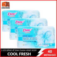 Combo 3 Băng vệ sinh Diana Sensi Hàng Ngày Cool Fresh 40 + 4 miếng gói X3