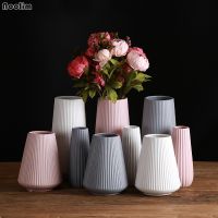 (Gold Seller) Creative Mediterranean Nordic Ceramic Desktop Vase Modern Minimalist Ceramic Vase Home Dried Flower Container Wedding Decoration