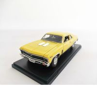 Chevrolets 1/32 1969 NOVA SS โมเดลกล้ามเนื้อรถโลหะผสมรถจำลองคลาสสิกสำหรับตกแต่งคอลเลกชัน