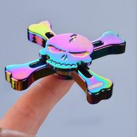 Hand Fidget Spinner Colorful Skull For Anti Stress Relief Adults Kids Decompression Artifact Decompression Creative Desk Toys Fidget Spinners  Cubes