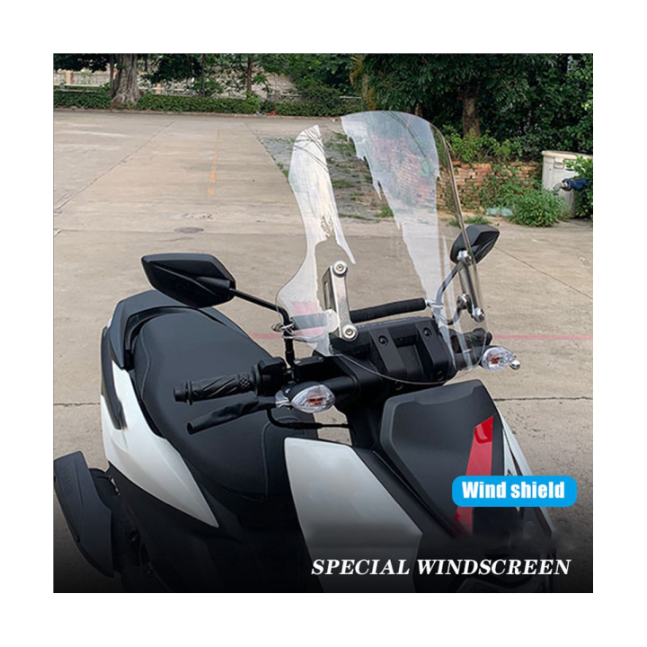 windscreen-windshield-air-flow-deflector-flyscreen-windscreen-universal-adjustable-fit-for-motorcycle-atv-screen-transparent