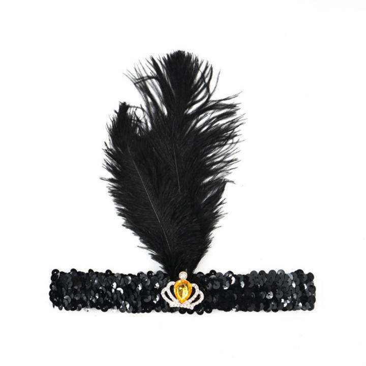 1920s-prom-feather-headpiece-halloween-feather-headband-bachelorette-party-hair-accessory-gemstone-black-hair-accessory-1920s-prom-feather-headpiece-crown-gemstone-elastic-hair-accessories-halloween-t