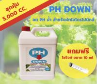 น้ำยาปรับph ผักไฮโดร (PH DOWN)  กรดไนตริก เจือจาง 10% Nitric Acid ปรับค่า PHในน้ำสำหรับผักไฮโดรโปนิกส์ ให้อยู่ระดับ 5.5-6.5 ขนาดบรรจุ 5,000 CC