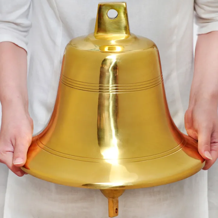 ¤ Brass bronze door bell temple peace bells hang wall clock geomantic