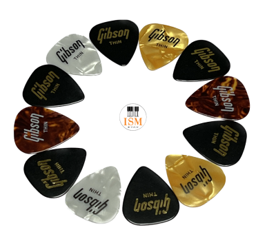 Gibson ปิ๊กกีต้าร์  Guitar Pick รุ่น Thin 0.5 มิลลิเมตร (Pack of 12) (เลือกสีไม่ได้)