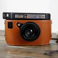 กระเป๋ากล้องหนัง PU สำหรับ Lomo,สำหรับ Lomo เคสกล้องสไตล์ย้อนยุคสีน้ำตาลเข้มพร้อม Tali Bahu