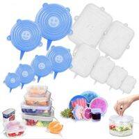 6pcs/set Kitchen Silicone Food Keeping Cover Reusable Airtight Food Wrap Covers Keeping Fresh Seal Bowl Stretchy Wrap Cover