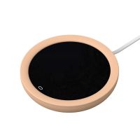 DC 5V USB Heating Warm Cup Mat Constant Coaster Digital Display Adjustment Timing Heater for Coffee Milk Tea Pink