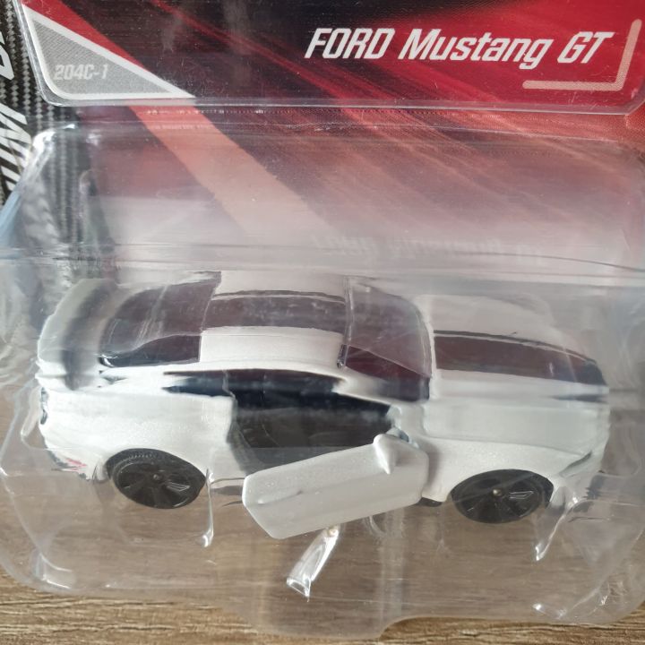 โมเดลรถเหล็ก-majorette-ford-mustang-gt-premium-cars-204c-1-white-สีขาว-เปิดปนะตูรถได้-รถสะสม