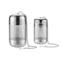 2pcs For Cup Fine Mesh Home Office Seasoning Herb Loose Leaf Extended Chain Hook Small Large Stainless Steel Teapots Brewing Kitchen Tea Infuser