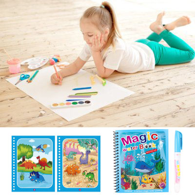 หนังสือภาพกราฟฟิตีสมุดภาพระบายสีสีน้ำสำหรับเด็กของเล่นวาดรูประบายสีสำหรับอุปกรณ์ศิลปะเด็กวาดภาพ
