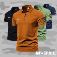 New Summer High Quality Mens Pure Color Lapel Slim High Street Short Sleeve Outdoor sports t-shirts Mens POLO Shirt