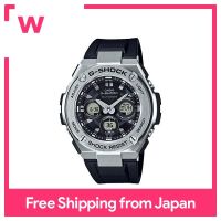 GST-W310-1AJF โซลาร์ CASIO นาฬิกาข้อมือสีดำสำหรับผู้ชายคลื่นวิทยุ G-STEEL G-SHOCK