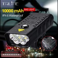 10000MAH 5Leds Bicycle light Usb Rechargeable 8000lm Bike Light Flashlight Outdoor MTB Cycling Bike Accessaries As Power Bank