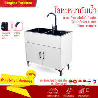 ห้องครัว อ่างล้างจานสแตนเลส ตู้รวม Sink cabinet อ่างล้างหน้า บ้านเช่า ตู้สูงจากพื้นจรดเพดาน เดี่ยว อ่างล้างจานคู่