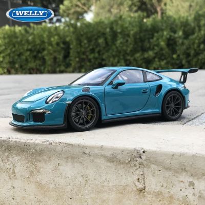 WELLY 1:24 Porsche 911 GT3 RS Alloy Sports Car Model Diecast Metal Toy Racing Car Model High Simulation Collection Children Gift