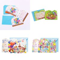 6pcs/lot New arrived cute Birthday Cartoon Invitation Card with envelope Kids Girl favors Happy Birthday party supplies&amp;decor Greeting Cards