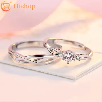 Angel Matching Promise Rings For Couples Best Friend Cute Love Jewelry Gift  For Him Her Women Men Boyfriend Girlfriend Size