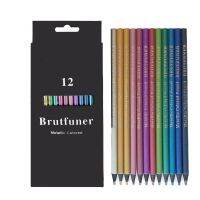 Brutfuner ดินสอสีเมทัลลิก ปลอดสารพิษ 12 สี 12 ชิ้น