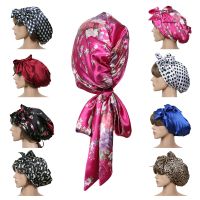 Women Fashion Sleeping Bonnet Cap Soft Pure Silk Sleep Hats Hair Care Wrap Female Night Cap 10 kinds of color