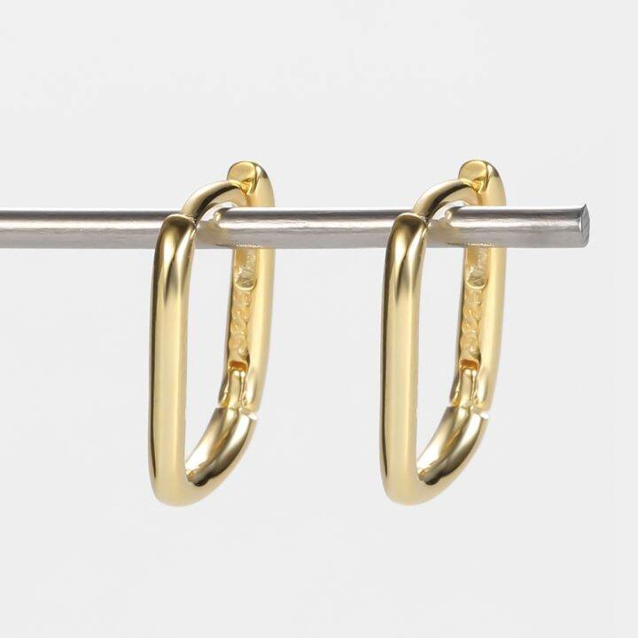 cod-real-925-gold-thick-rectangle-hoop-earrings-for-piercing-ohrringe-luxury-fashion-jewelry