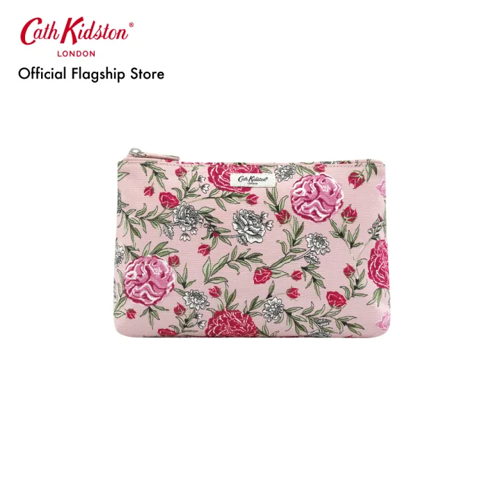 Cath Kidston Zip Cosmetic Bag Winding Rose Pink กระเป๋าเครื่อง กระเป๋าเครื่องสำอาง กระเป๋าสีชมพู