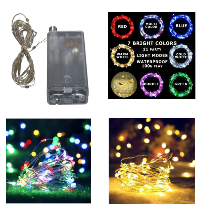 3M Led Fairy Lights Battery Operated Copper Wire Starry Fairy Lights