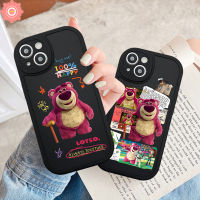 A16 A17 Oppo A9 A96 A5s A77s A5 A54 A74 A15 A57 A17K A7 5F A95 5Z 7Z A12 A16K A76เคสคู่นุ่มของ Reno Reno 8 7 5 A53การ์ตูนน่ารักสตรอเบอร์รี่หมี Lotso อ่อน