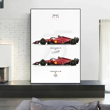 Ferrari, Charles Leclerc, F1 Poster Canvas - Canvas Art