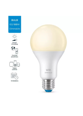 หลอด LED Philips WiZ White Ambiance หลอดไฟเปลี่ยนสีอัจฉริยะ แสงสีขาว-สีเหลือง 8 วัตต์