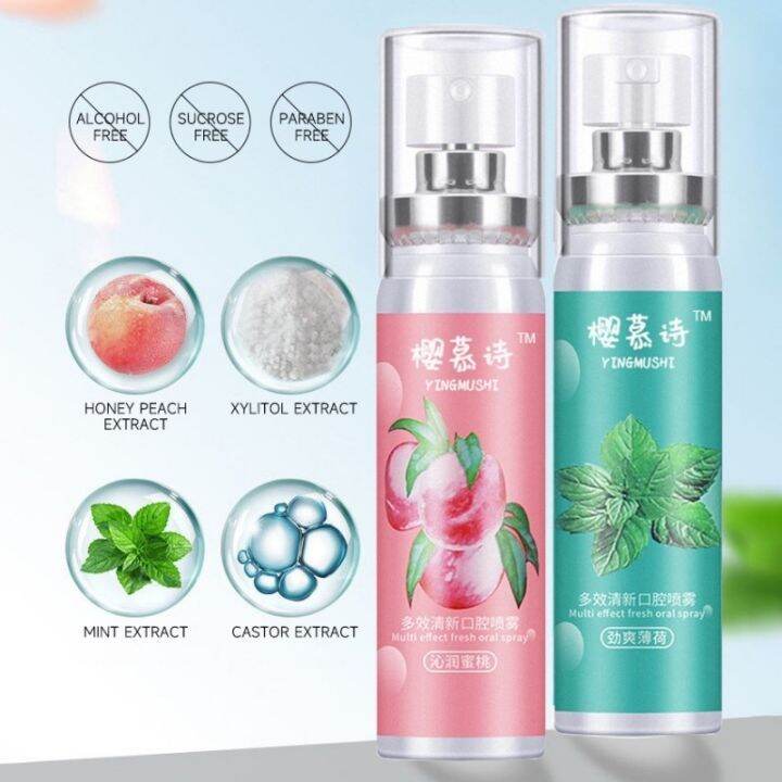 Mouth Spray Breath Spray Oral Spray Peach Mint Freshener Lasting