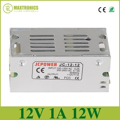 Best quality 12V 1A 12W Switching Power Supply Driver for LED Strip AC 110-240V Input to DC 12V Free shipping Electrical Circuitry Parts