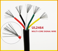 ปลอกหุ้มฉนวนพีวีซียืดหยุ่นแบบหลายแกน26AWG สีดำยาว5ม. สายไฟ UL2464สายสัญญาณ