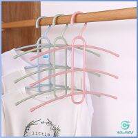 Yolanda ไม้แขวนเสื้อ ก้างปลา ไม้แขวน 3 ชั้น Portable Hanger