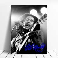 Bob Marley สีดำและสีขาวโปสเตอร์ภาพเขียนภาพวาดสีน้ำมันรูปนกยูงและภาพพิมพ์ห้องนั่งเล่นรูปภาพศิลปะผนังผ้าใบตกแต่งบ้านการพิมพ์1ชิ้นกรอบด้านในหรือไร้กรอบ