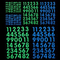 ♨ Glow in the Dark Number Sticker Luminous Digits Sticker Kids Bedroom Wall Switch Model Number DIY Decoration Label Sticker Decal