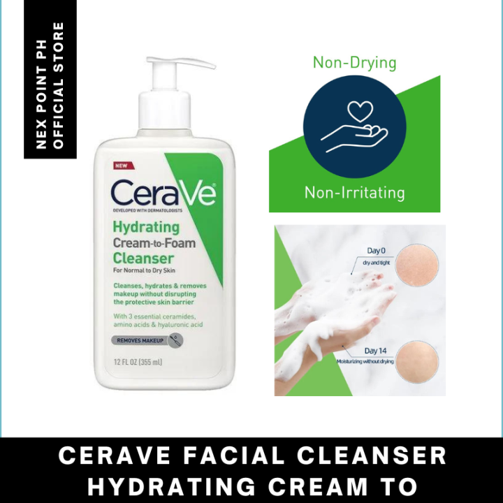 Cerave Hydrating cream to foam Facial Cleanser 8fl oz SOLD OUT | Lazada PH