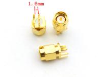 100pcs Brass SMA male plug solder for PCB clip edge mount RF connectors adapter Electrical Connectors