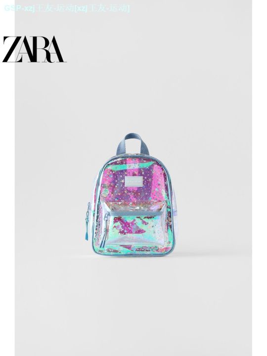 zaraอาร์คันซอกระเป๋าพลาสติกสำหรับเด็กผู้หญิง-กระเป๋ากระเป๋าสะพายขนาดเล็กไฟสายรุ้ง1135230-400