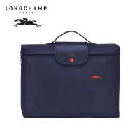 Longchamp กระเป๋าถือแล็ปท็อป,กระเป๋าถือไนล่อนกันน้ำสำหรับผู้ชายและผู้หญิง
