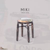 AS Furniture / MIKI (มิกิ) เก้าอี้สตูล โครงขาเหล็ก เบาะหนัง