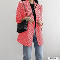 Fashion Plaid Check Jackets ZANZEA Women Long Sleeve Double-breasted Thin Coats Autumn OL Work Casual Loose Outwear