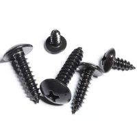 10/50pcs Black 304 Stainless Steel Cross Phillips Large Round Truss Head Self Tapping Wood Screw M2.2 M2.9 M3.5 M3.9 M4.2 M4.8 Nails Screws  Fasteners