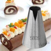 【Ready Stock】 ✽❂ E05 Bakery Bakeware Stainless Steel Pastry Cupcake Nozzle Cake Decorating Tips Baking Tools Icing Piping Nozzles(580S V-line))