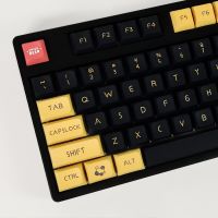 Kbdiy PBT XDA โปรไฟล์งานฝีมือชง134สำหรับแป้นพิมพ์กลเกม MX Switche สีย้อม-DIY ออกแบบเองซับกุญแจสีดำ