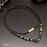 PARACORD สร้อยเชือกสำหรับแขวนพระ,แขวนตะกรุด ขนาดเชือก 2 มิล แต่งอะไหล่สแตนเลสเลเซอร์แท้  P6005