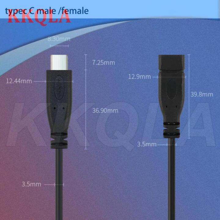 qkkqla-2m-usb-type-c-power-supply-extension-cable-type-a-male-female-diy-connector-2pin-cord-4pin-charging-wire-repair-welding-adapter