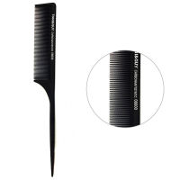 TONI&amp;GUY หวีหางแหลม สำหรับรวบผมตึงหรือแสกผม  รุ่น Carbon Antistatic Comb 06600 กว้าง 2.7 ยาว 23 สูง 0.5 ซม. สำหรับช่างตัดผม บาร์เบอร์ ซาลอน ร้านเสริมสวย - สีดำ