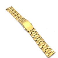 ❀❀ steel watch strap flat mouth belt unisex double press folding buckle chain accessories